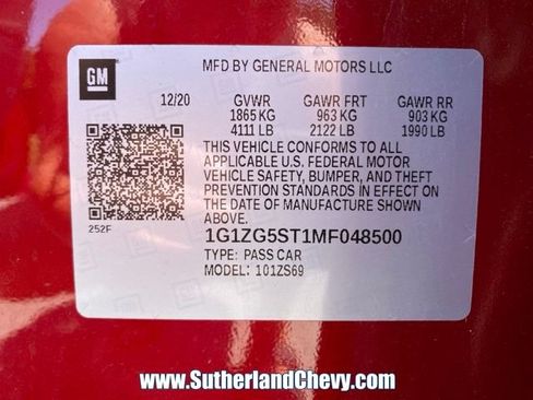 Used 2021 Chevrolet Malibu RS FWD image 39