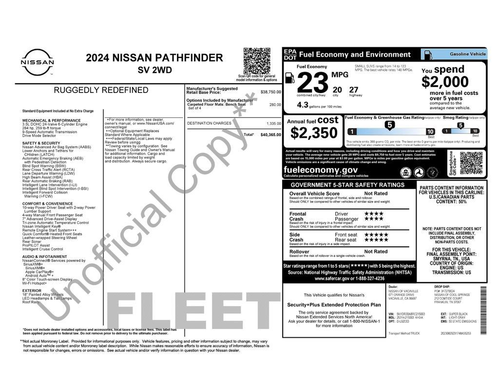 Used 2024 Nissan Pathfinder SV FWD image 46