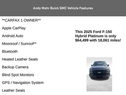 Used 2025 Ford F150 Platinum w/ Equipment Group 702A High AWD/4WD image 4