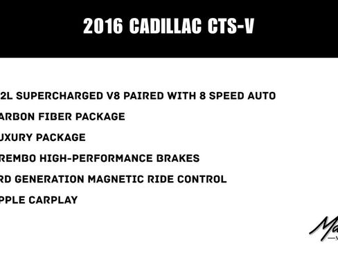 Used 2016 Cadillac CTS V w/ Carbon Fiber Package RWD image 2