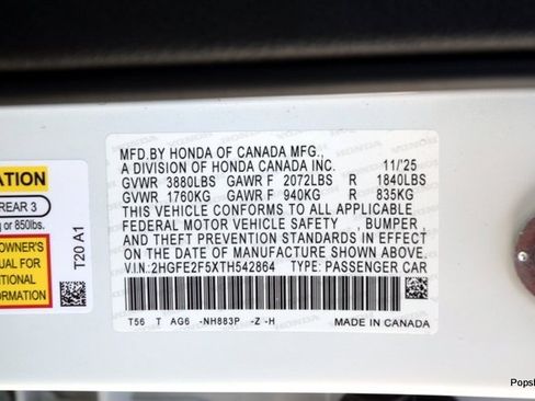 New 2026 Honda Civic Sport image 16