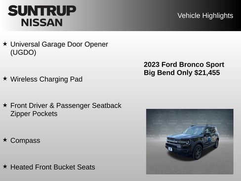 Used 2023 Ford Bronco Sport Big Bend w/ Convenience Package AWD/4WD image 23
