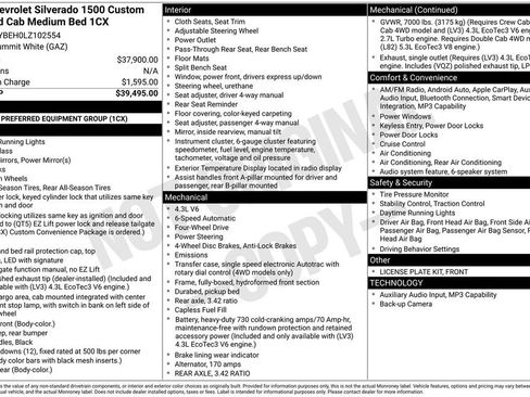 Used 2020 Chevrolet Silverado 1500 Custom AWD/4WD image 3
