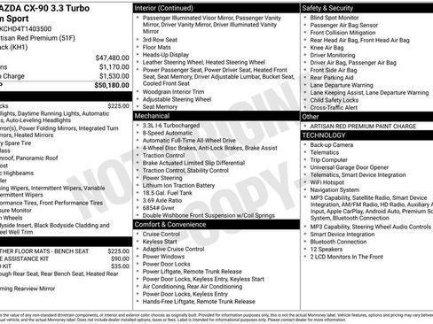 New 2026 MAZDA CX-90 3.3 Turbo w/ Premium Sport Pkg AWD/4WD image 38