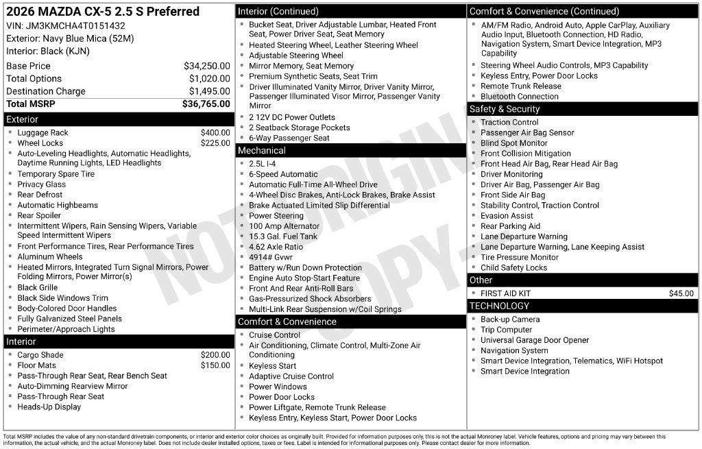 New 2026 MAZDA CX-5 Preferred AWD/4WD image 7