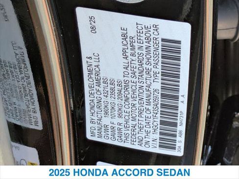 Used 2025 Honda Accord SE image 26