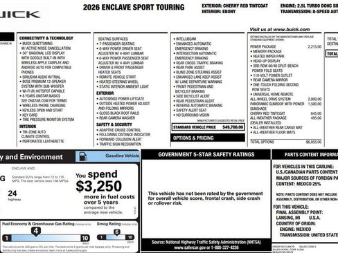 Certified 2026 Buick Enclave Sport Touring w/ Power Package image 3