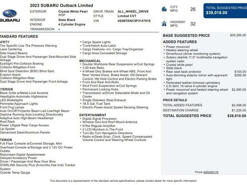 Used 2023 Subaru Outback Limited image 40