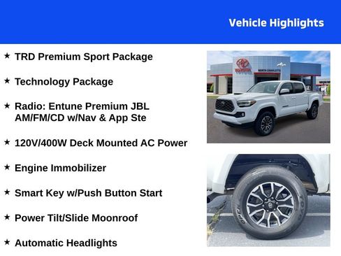 Used 2022 Toyota Tacoma TRD Sport w/ TRD Premium Sport Package AWD/4WD image 4