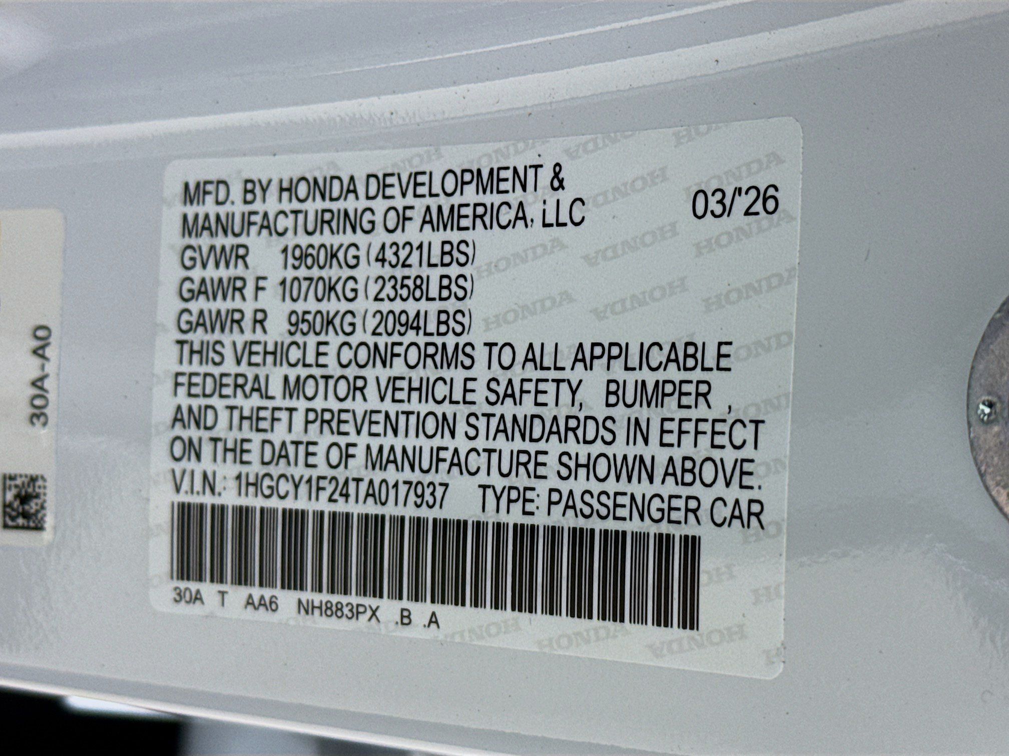 New 2026 Honda Accord LX image 35