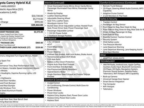 Used 2020 Toyota Camry XLE w/ Driver Assist Package FWD image 5