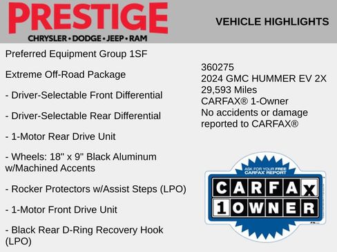 Used 2024 GMC Hummer EV 2X w/ Extreme Off-Road Package AWD/4WD image 2
