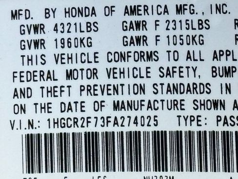 Used 2015 Honda Accord EX image 51