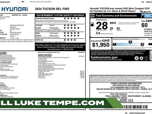 Used 2024 Hyundai Tucson SEL w/ Convenience Package FWD image 1