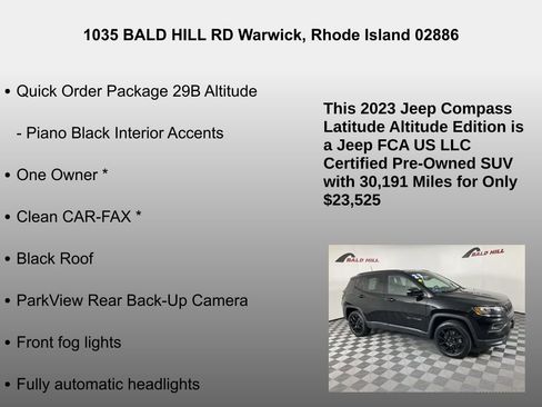 Certified 2023 Jeep Compass Altitude image 14