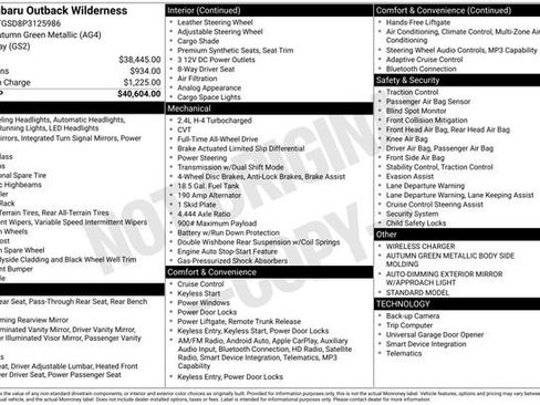 Used 2023 Subaru Outback Wilderness image 30