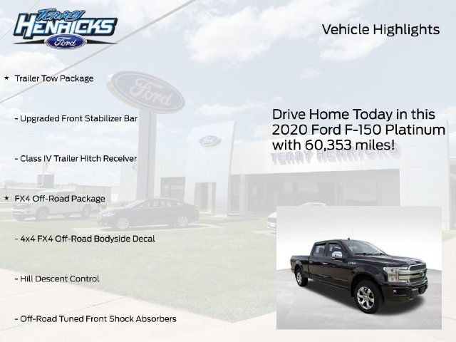 Used 2020 Ford F150 Platinum w/ FX4 Off-Road Package AWD/4WD image 4