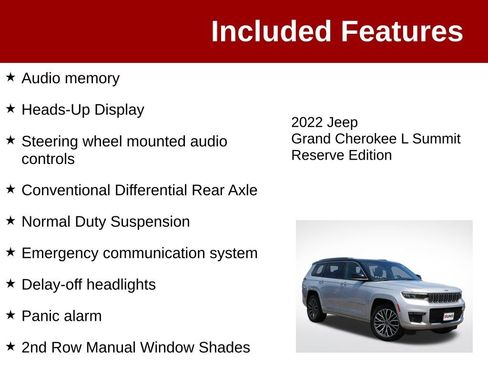 Used 2022 Jeep Grand Cherokee L Summit AWD/4WD image 4