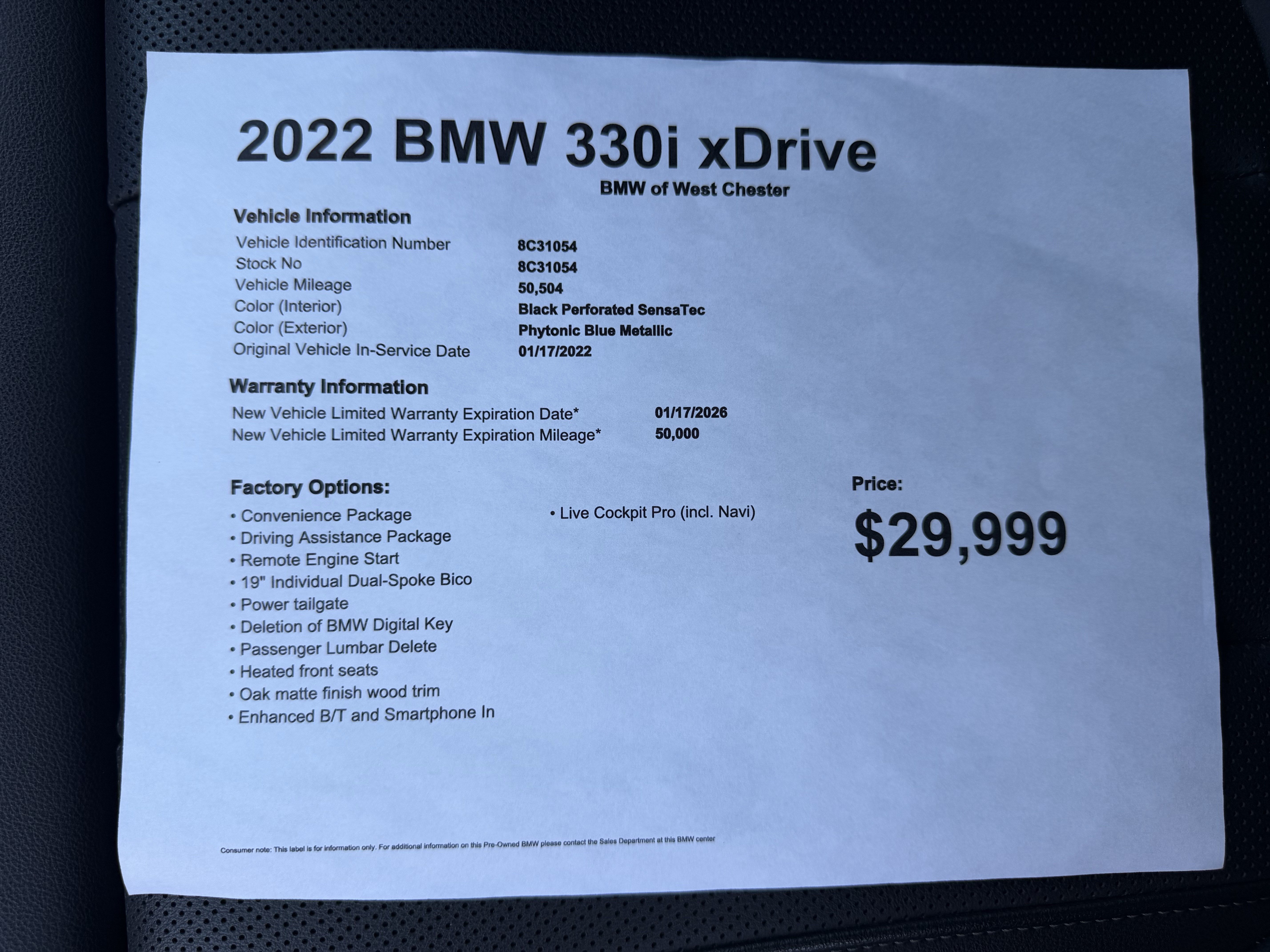 Used 2022 BMW 330i xDrive Sedan w/ Driving Assistance Package AWD/4WD image 20