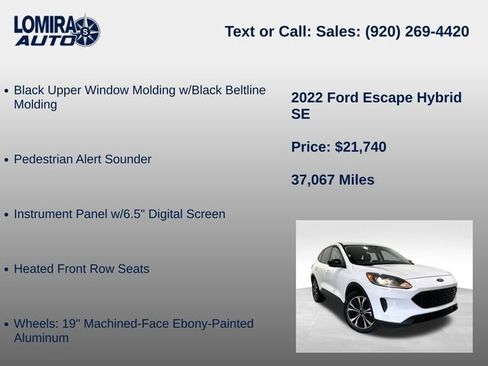 Used 2022 Ford Escape SE w/ SE Sport Appearance Package AWD/4WD image 39