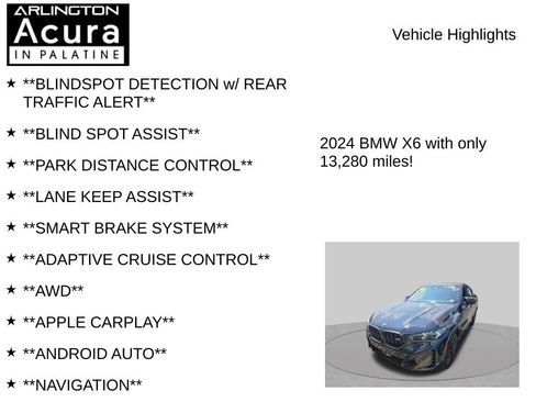 Used 2024 BMW X6 M60i w/ Dynamic Handling Package AWD/4WD image 8