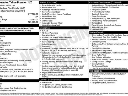 New 2025 Chevrolet Tahoe Premier AWD/4WD image 31
