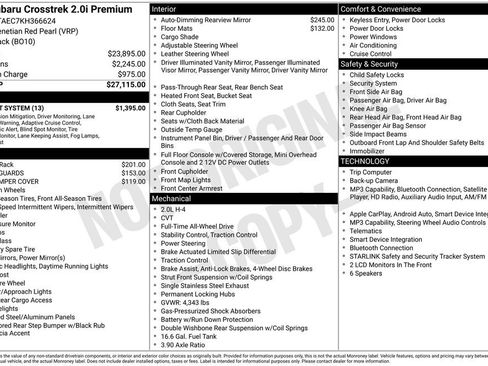 Used 2019 Subaru Crosstrek 2.0i Premium w/ Eyesight System image 44