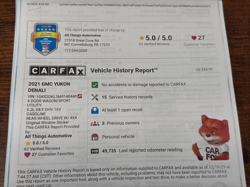 Used 2021 GMC Yukon Denali w/ Denali Premium Package image 42