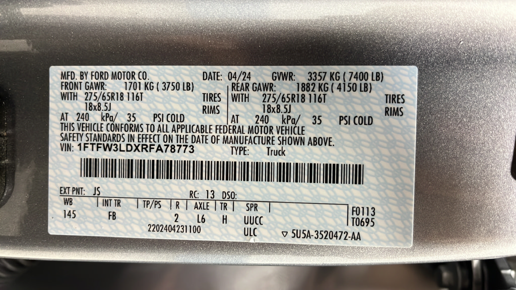 Used 2024 Ford F150 XLT w/ Equipment Group 302A MID AWD/4WD image 26