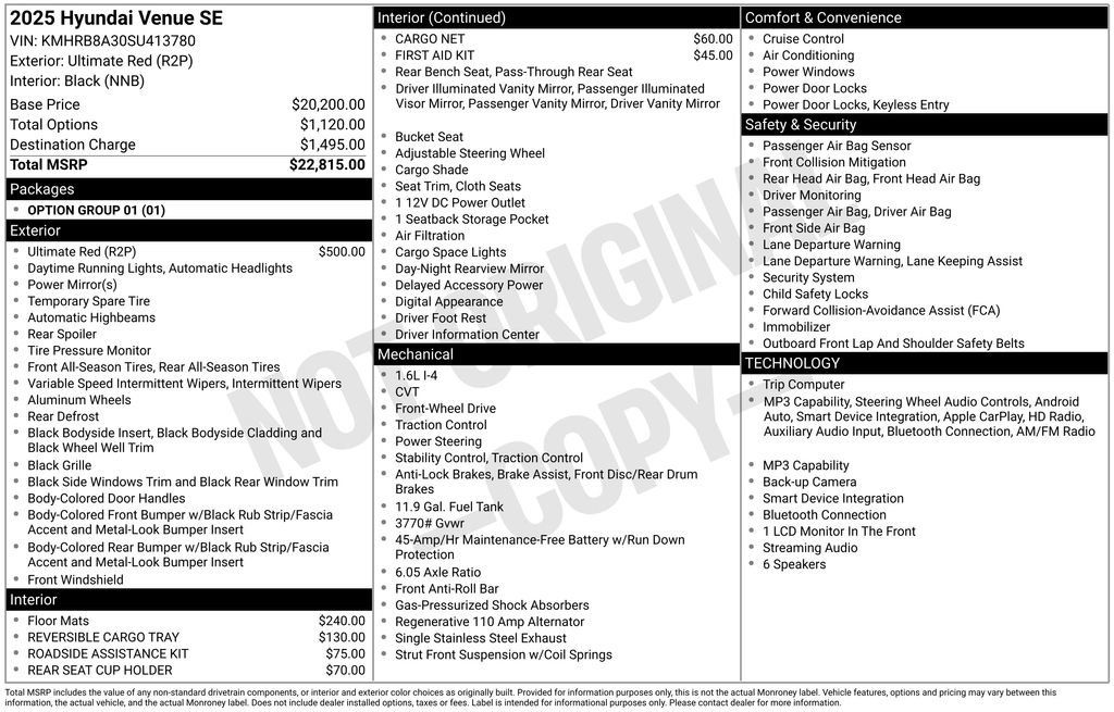 Certified 2025 Hyundai Venue SE FWD image 3