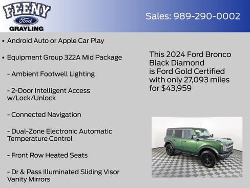 Certified 2024 Ford Bronco Black Diamond image 9