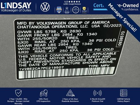 Certified 2023 Volkswagen Atlas Cross Sport SEL image 26