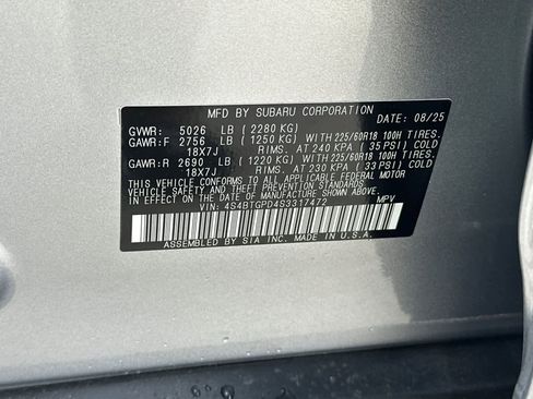 New 2025 Subaru Outback Touring XT image 35