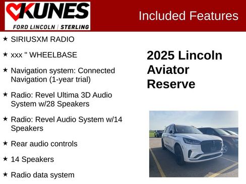 Used 2025 Lincoln Aviator Reserve w/ Equipment Group 201A AWD/4WD image 3
