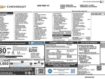 New 2026 Chevrolet Trax LT w/ Driver Confidence Package