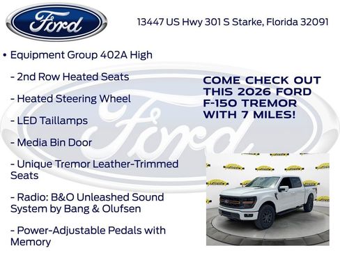 New 2026 Ford F150 Tremor w/ Equipment Group 402B AWD/4WD image 20