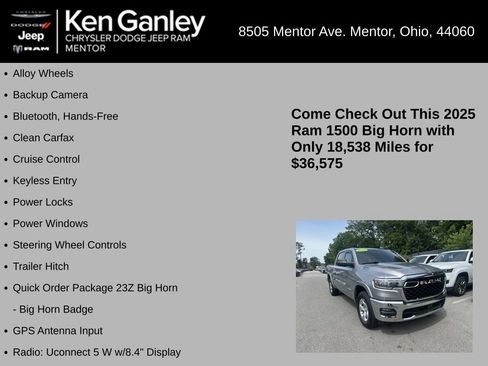Used 2025 RAM 1500 Big Horn AWD/4WD image 5