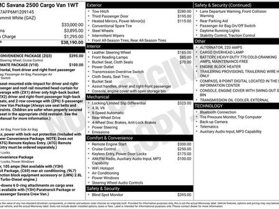 Used 2021 GMC Savana 2500 w/ Driver Convenience Package