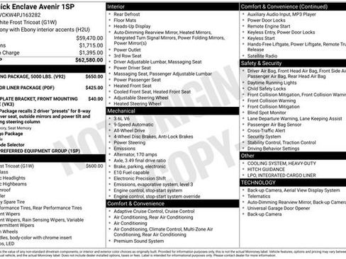 Used 2023 Buick Enclave Avenir w/ Trailering Package, 5000 lbs. image 40