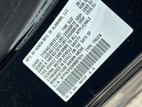 Certified 2019 Honda Ridgeline RTL-T image 12