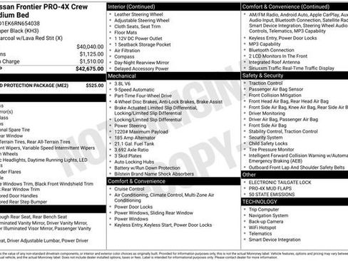 Used 2024 Nissan Frontier PRO-4X w/ Off-Road Protection Package image 40