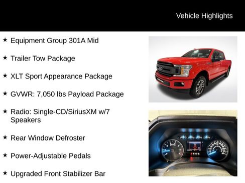 Used 2018 Ford F150 XLT w/ Equipment Group 301A Mid image 2