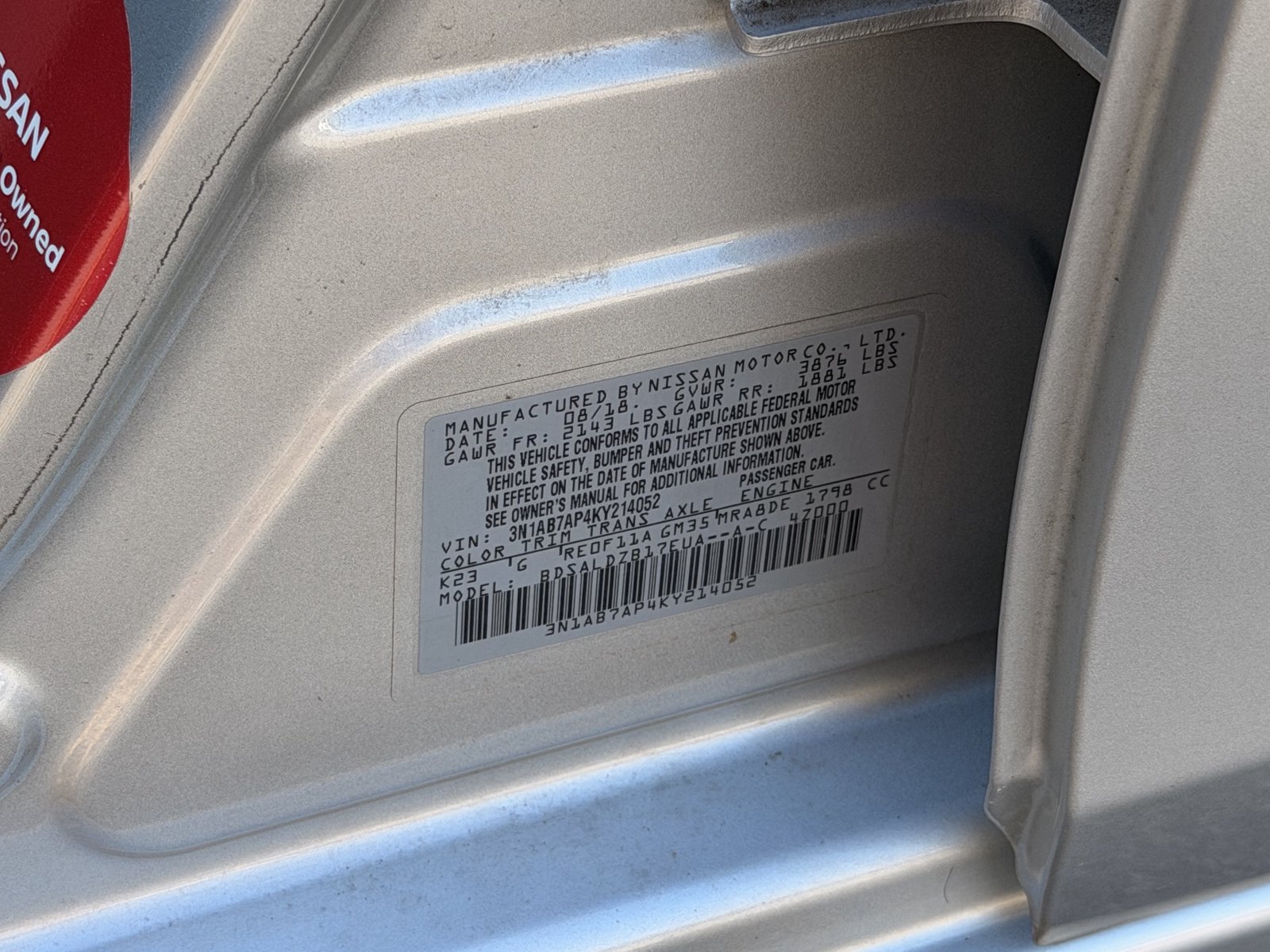 Used 2019 Nissan Sentra SV w/ Special Edition Package FWD image 34