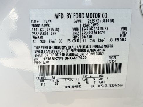 Used 2022 Ford Explorer Limited w/ Equipment Group 301A image 25