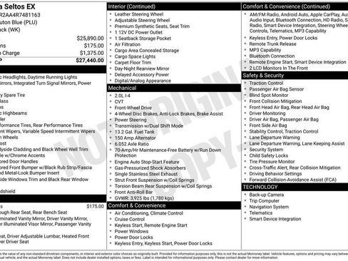 Certified 2024 Kia Seltos EX FWD image 36