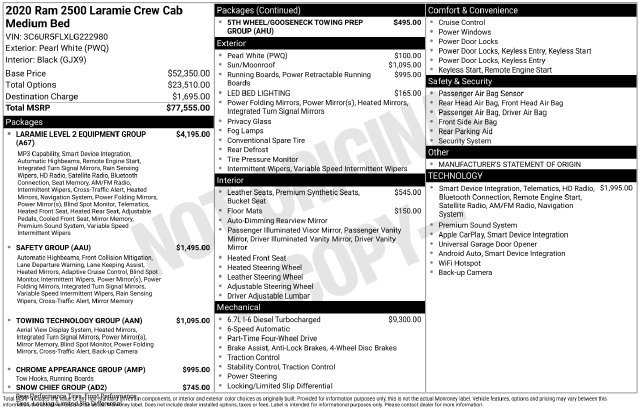 Used 2020 RAM 2500 Laramie AWD/4WD image 2