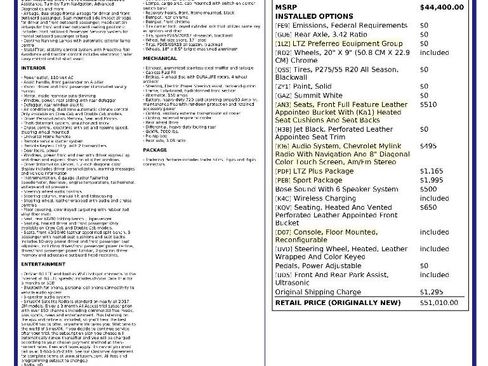 Used 2017 Chevrolet Silverado 1500 LTZ w/ Sport Package image 36