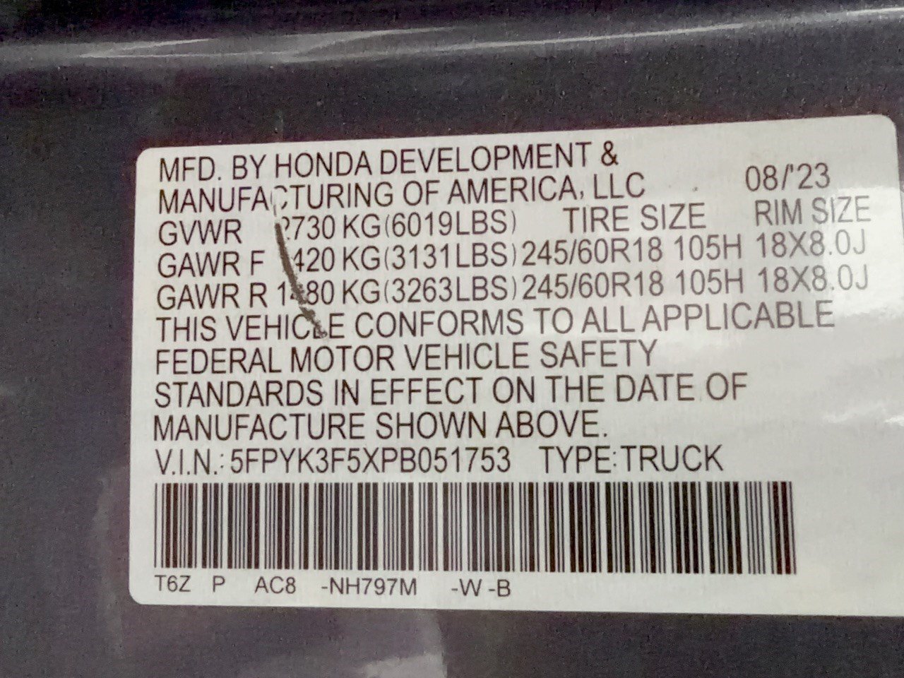 Used 2023 Honda Ridgeline RTL image 31