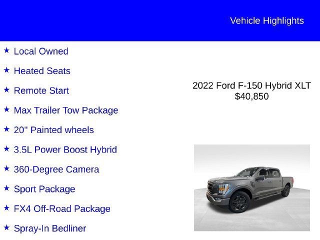 Certified 2022 Ford F150 XLT w/ Equipment Group 302A High AWD/4WD image 3