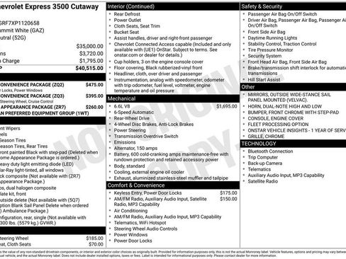 Used 2023 Chevrolet Express 3500 w/ Power Convenience Package RWD image 2